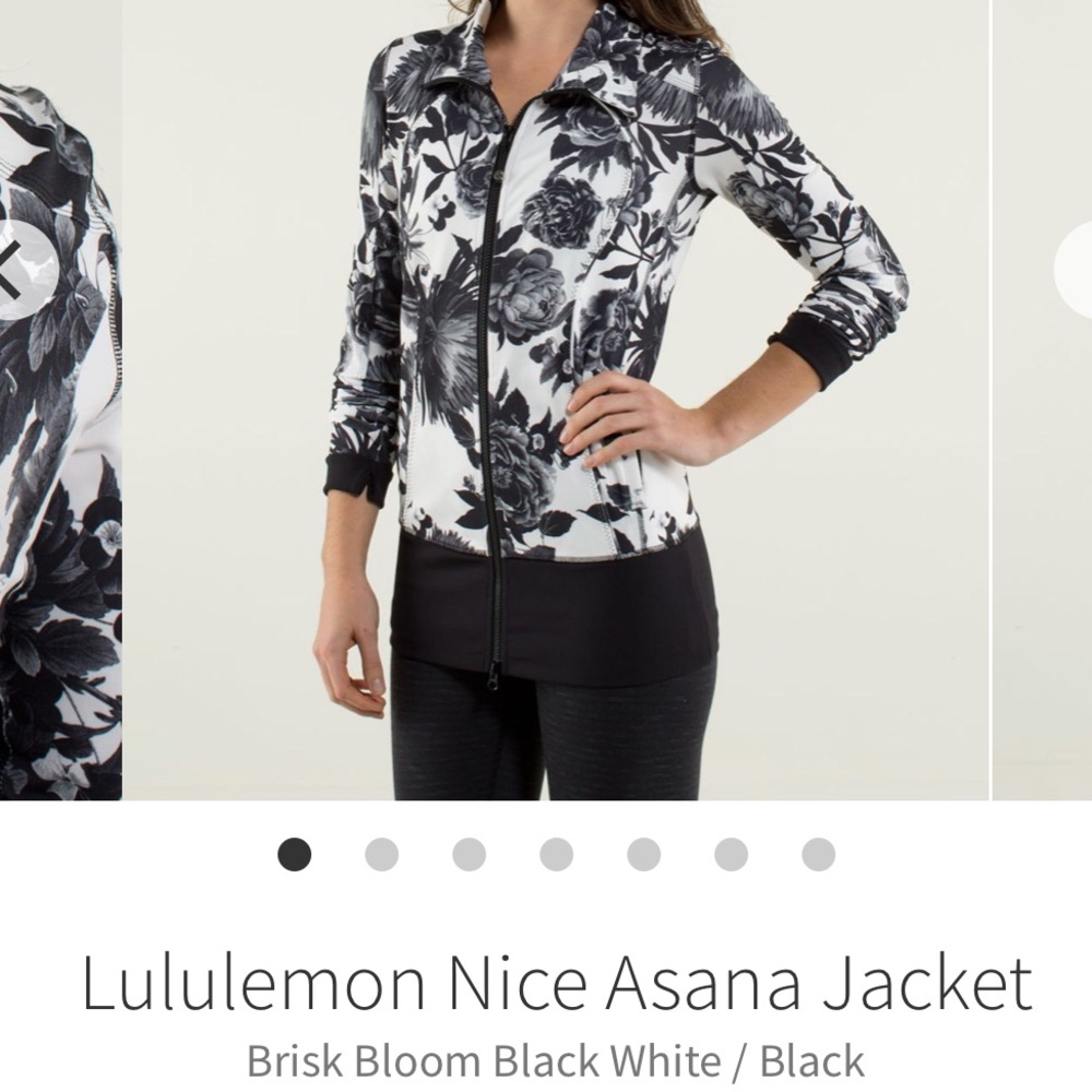 Lululemon Brisk Bloom Black/White Nice Asana